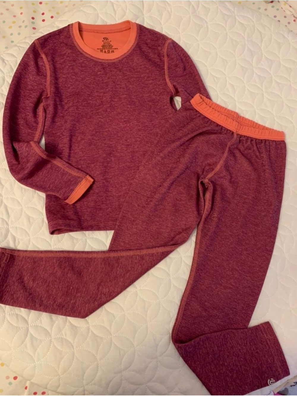 Champion Kids Two-Piece Pajama Set - Magenta with Coral Trim